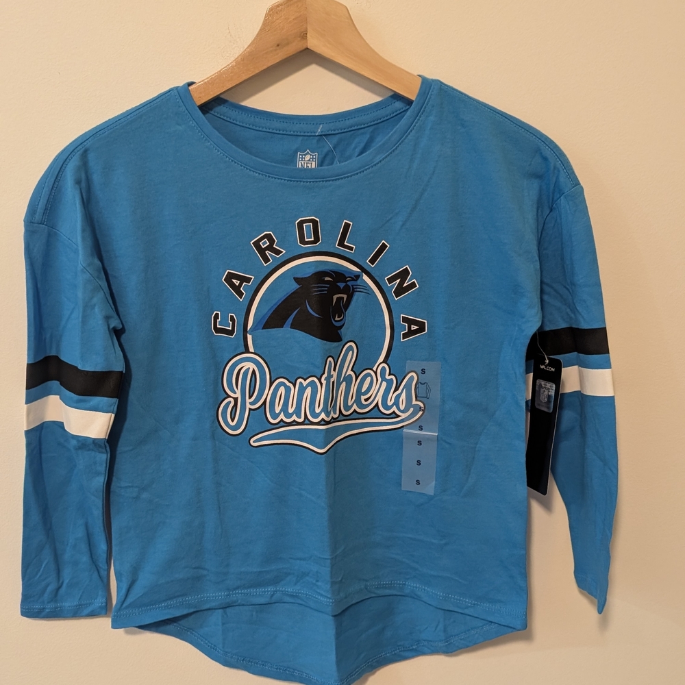 Carolina Panthers Blue Girls Long Sleeve Shirt